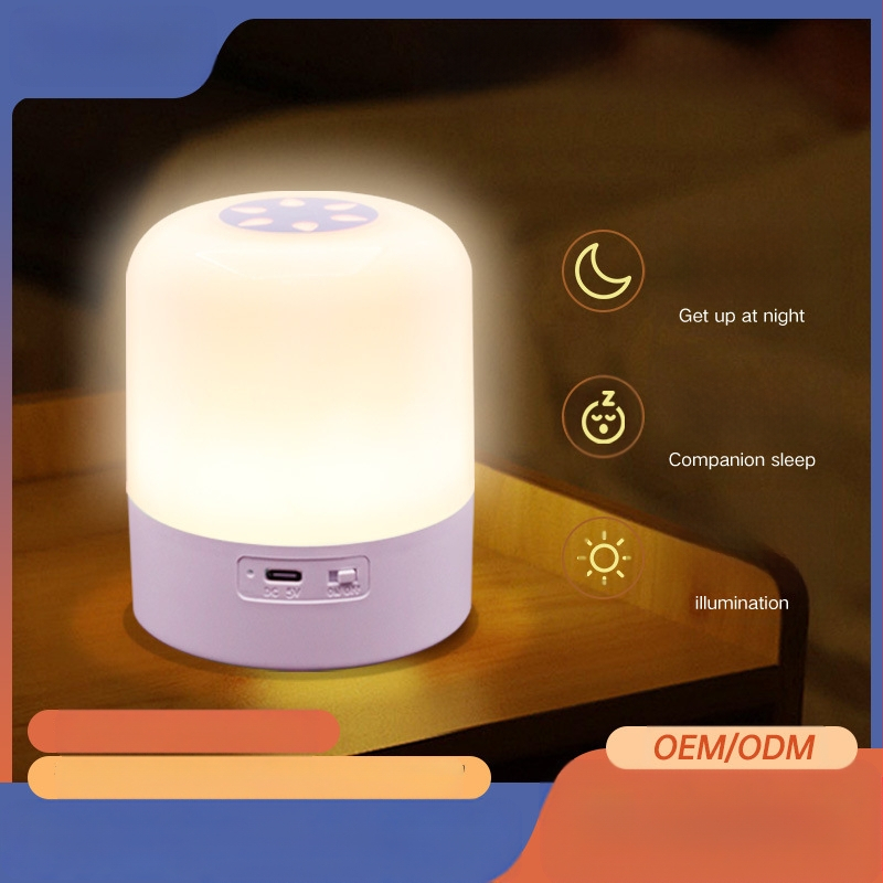 Naktinė lemputė su įmontuota baterija | Plastinis gaubtas | Mygtukinis jungiklis | Ambientinis švelnus apšvietimas | Prabangus stilius