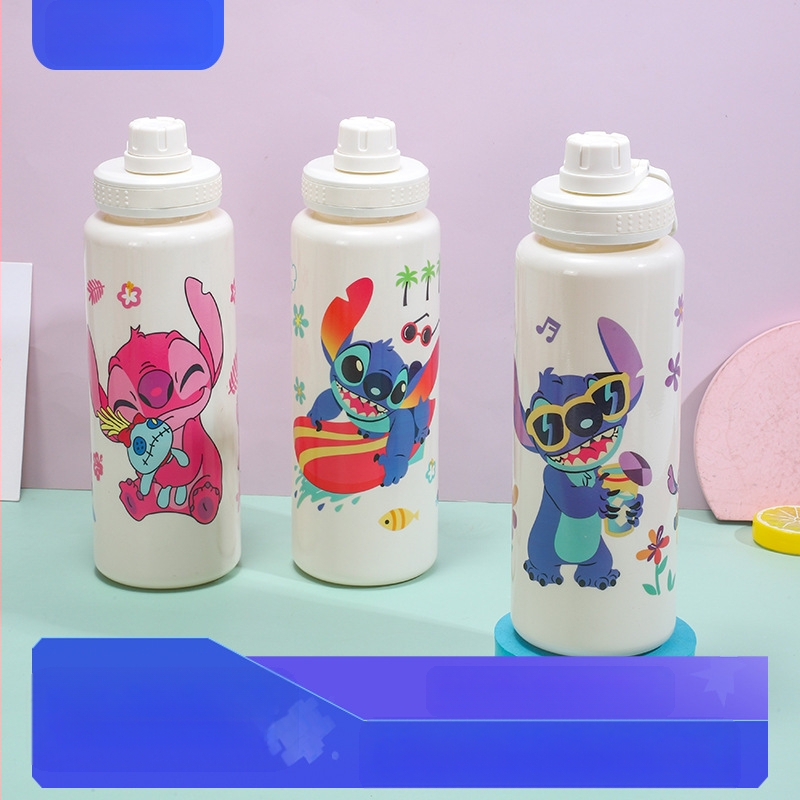 Plastična čaša sa Stitch crtić dizajnom, dvostruka konstrukcija, PC materijal, visoka toplinska otpornost, otisak logotipa