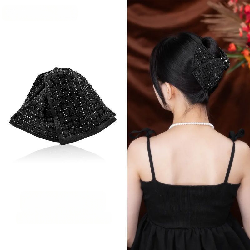 Gripper matu sprādzes ar mākslīgajiem kristāliem — tauriņš stils, oriģināls dizains, Seiko apdare, sievietēm