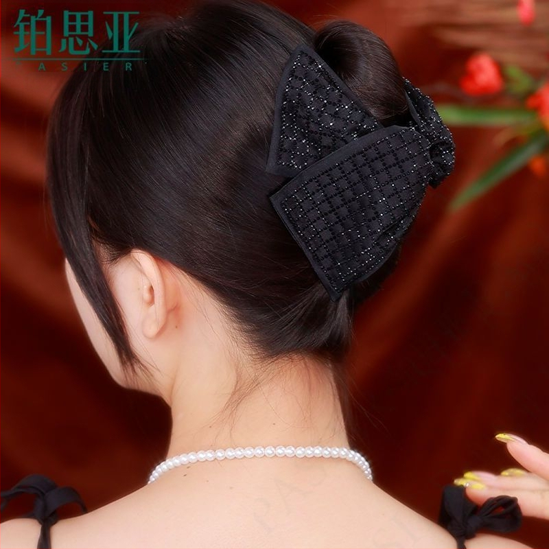 Gripper matu sprādzes ar mākslīgajiem kristāliem — tauriņš stils, oriģināls dizains, Seiko apdare, sievietēm