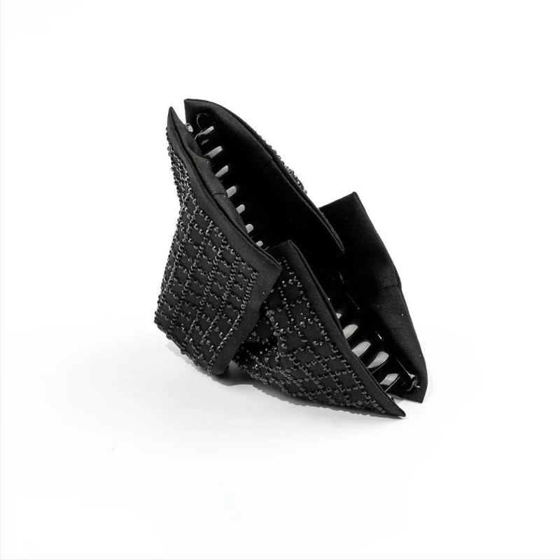 Gripper matu sprādzes ar mākslīgajiem kristāliem — tauriņš stils, oriģināls dizains, Seiko apdare, sievietēm