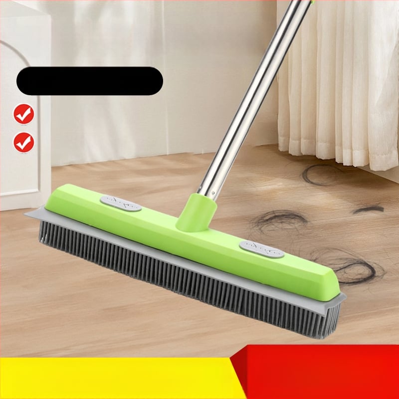 Dzīvnieku matu noņemšanas paklāju tīrīšanas līdzeklis, bezkontakta mop, gumijas grīdas suka, PP, TPR, nerūsējošā tērauda stienis