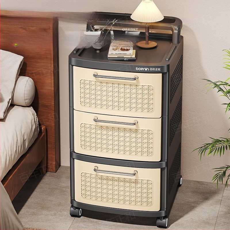 Prijenosni plastični podni organizator za kozmetiku, nordijskog stila, s više od 8 slojeva