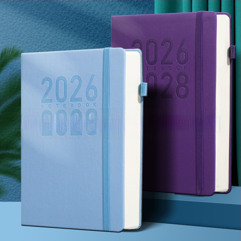 Σημειωματάριο με κάλυμμα από συνθετικό δέρμα, δέσιμο με κλωστή και κόλλα, Daolin χαρτί, 80G εσωτερικό χαρτί, 300–400 σελίδες, στυλ γραφείου επιχειρήσεων