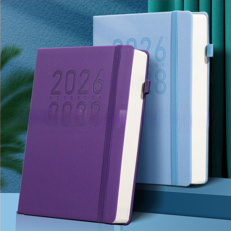 Σημειωματάριο με κάλυμμα από συνθετικό δέρμα, δέσιμο με κλωστή και κόλλα, Daolin χαρτί, 80G εσωτερικό χαρτί, 300–400 σελίδες, στυλ γραφείου επιχειρήσεων