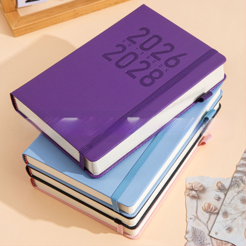 Σημειωματάριο με κάλυμμα από συνθετικό δέρμα, δέσιμο με κλωστή και κόλλα, Daolin χαρτί, 80G εσωτερικό χαρτί, 300–400 σελίδες, στυλ γραφείου επιχειρήσεων