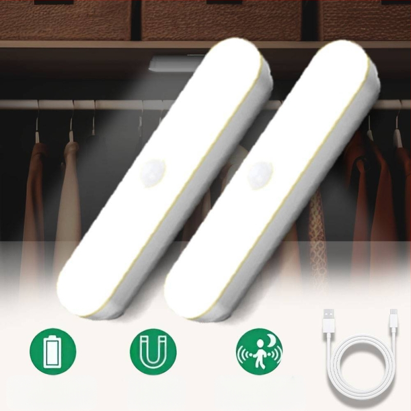 HY-P03 LED svjetlo za ormar s senzorom pokreta, magnetsko pričvršćivanje, traka oblika, 120° raspon detekcije, USB napajanje 5V