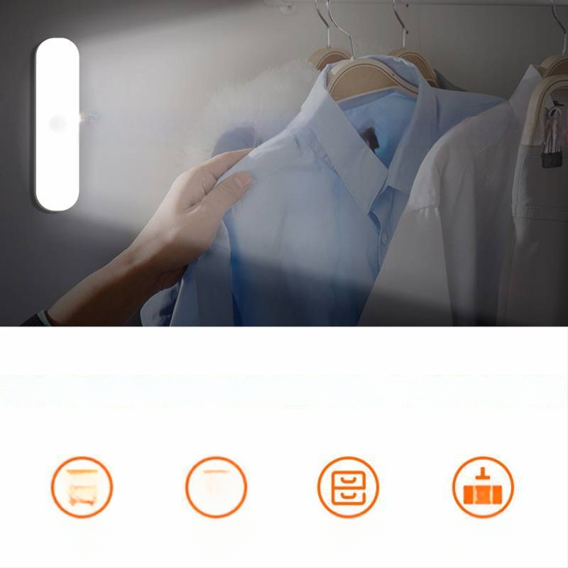 HY-P03 LED svjetlo za ormar s senzorom pokreta, magnetsko pričvršćivanje, traka oblika, 120° raspon detekcije, USB napajanje 5V