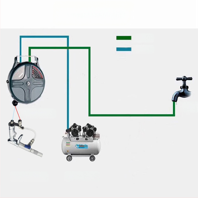 Wangchi dvostruko korištenje pištolj za čišćenje zrak-voda visokotlačni za pranje automobila, ABS glava pištolja, dvostruka cijev