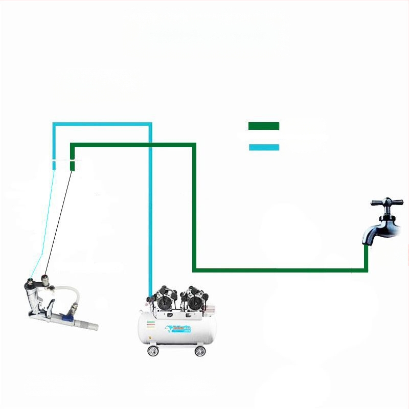Wangchi dvostruko korištenje pištolj za čišćenje zrak-voda visokotlačni za pranje automobila, ABS glava pištolja, dvostruka cijev