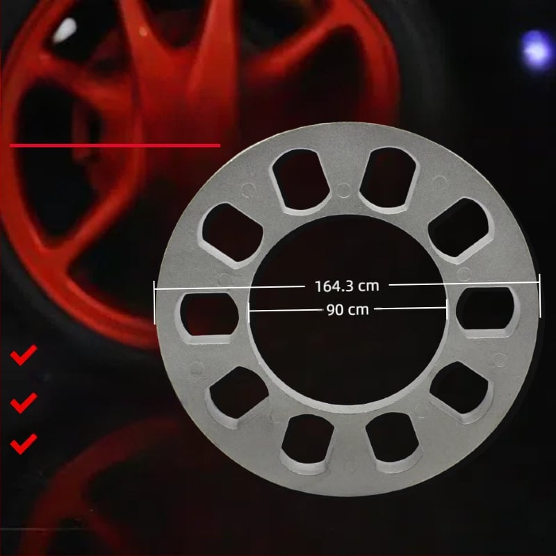 TIROL aliuminio lydinio ratų hub flanšas — 5 ir 4 skylės, storis 12 mm, pritaikymas galimas