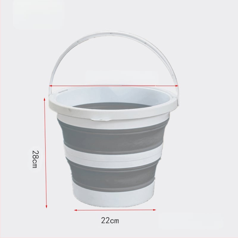 Αναδιπλούμενη λεκάνη με οπή για κρέμασμα, φορητή υπαίθρια λεκάνη για πλύσιμο αυτοκινήτου και ψάρεμα, υλικό PP+TPR