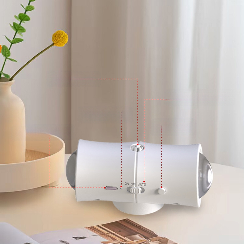 Sieninis šviestuvas su judesio jutikliu, baterijų maitinimas, dvigubo galvų dizainas, magnetinis įkrovimas, ABS gaubtas