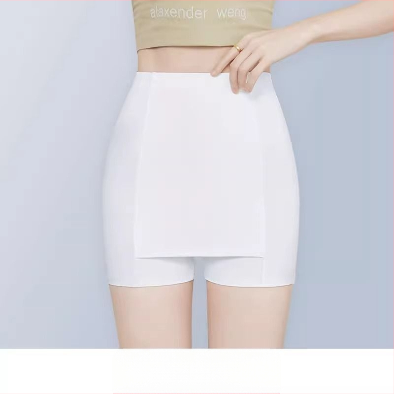 Γυναικείοι κολάν με διπλού στρώματος, ενσωματωμένα σορτσάκια για σεμνότητα, ύφασμα Milk Silk, μήκος τριών τετάρτων, διαπνέοντα