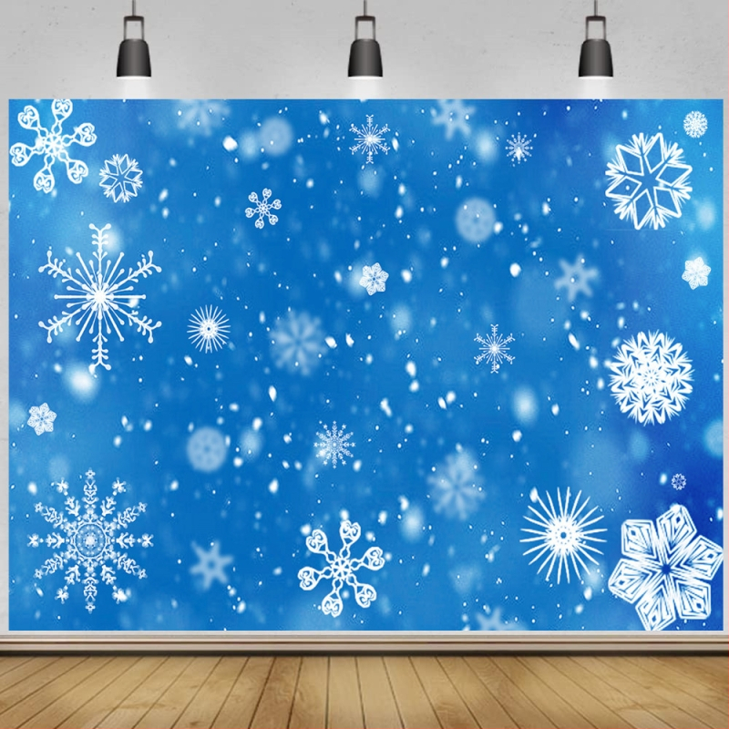 Božićno pozadinsko platno s pahuljama za fotografiju | vinil pozadina, scenografska fotografija, težina 0.16–0.33 kg