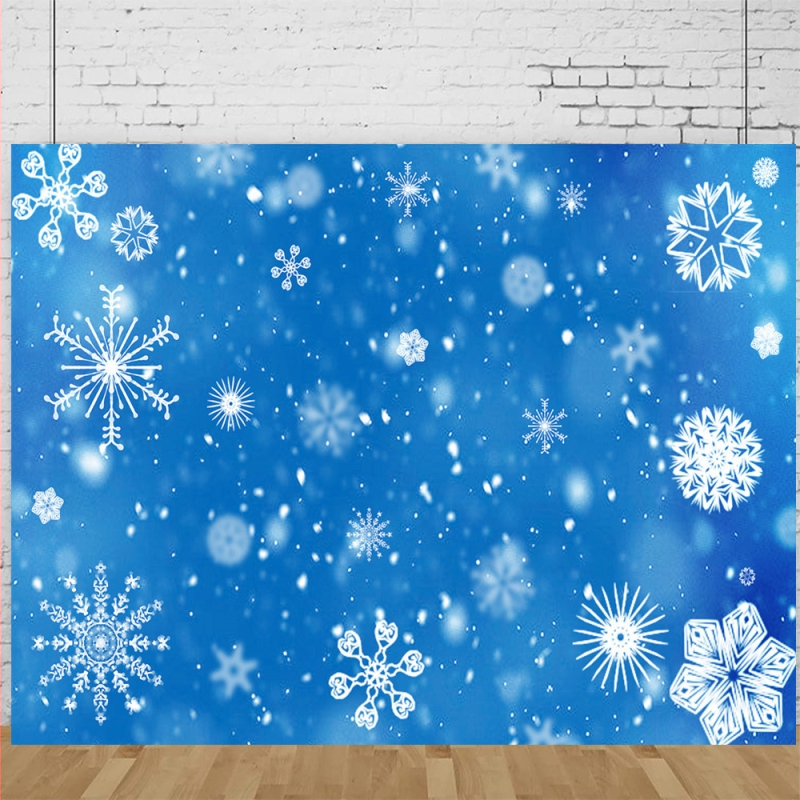 Božićno pozadinsko platno s pahuljama za fotografiju | vinil pozadina, scenografska fotografija, težina 0.16–0.33 kg