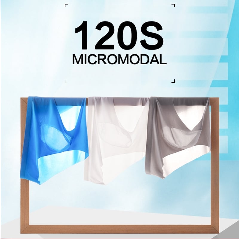 Vīriešu biksītes Ice Silk, 3D reljefs, daļēji caurspīdīgas, vidējā josta, ātra žūšana