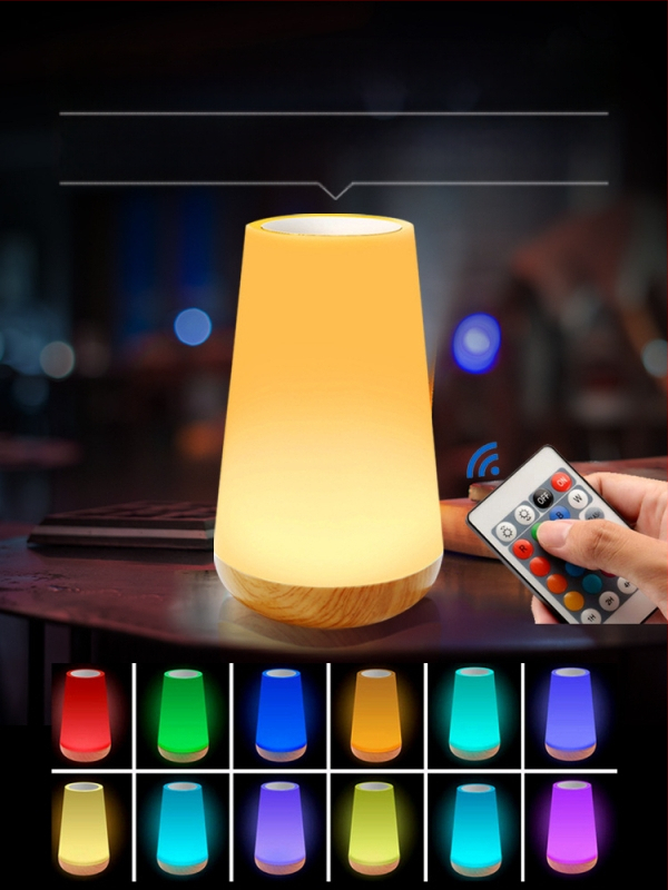 Nakts gaisma ar iebūvētu bateriju, stikla abažūrs, pogas slēdzis, gudra vadība, spriegums ≤36V