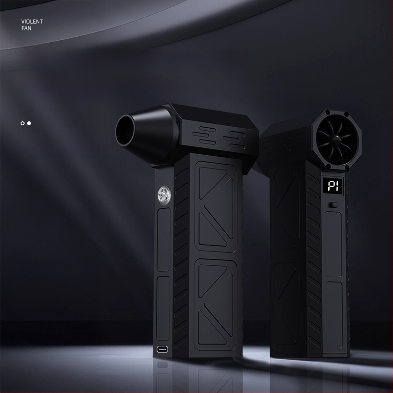 Ručni turbinski ventilator za kampiranje — bežični, 7.4V, 50W, usisavanje 11000Pa; rasvjeta i čišćenje prašine