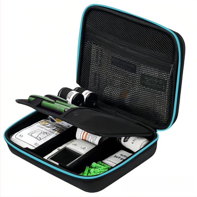 Diabēta instrumentu uzglabāšanas kārba – EVA materiāls, mūsdienīgs minimālisma stils, galda uzglabāšana, putekļu aizsardzība