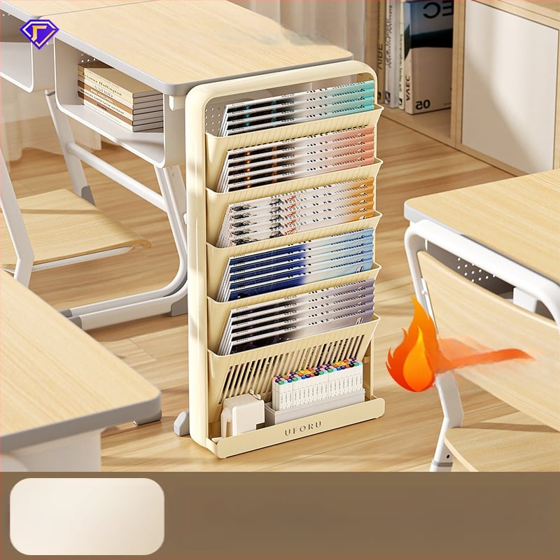 Sklopivi plastični regal za knjige za stol, 5 polica, moderni minimalistički stil