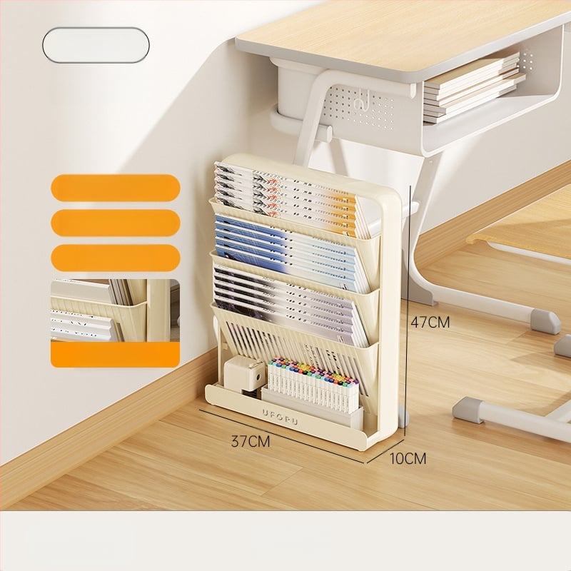 Sklopivi plastični regal za knjige za stol, 5 polica, moderni minimalistički stil