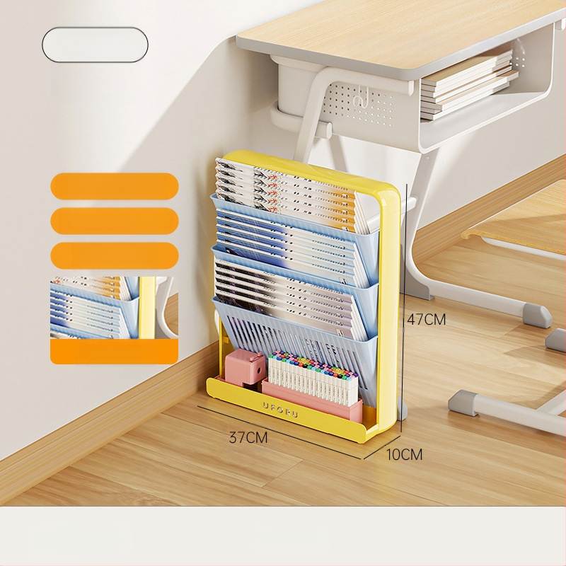 Sklopivi plastični regal za knjige za stol, 5 polica, moderni minimalistički stil