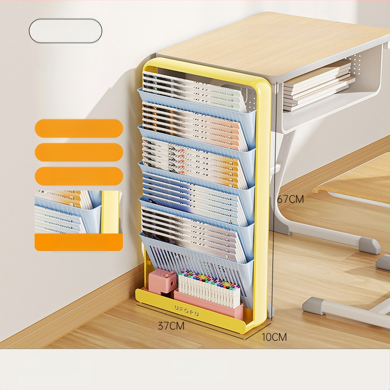 Sklopivi plastični regal za knjige za stol, 5 polica, moderni minimalistički stil