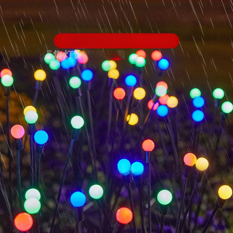 LED saules dārza gaismu virtene, ziedu formā, IP65 ūdensizturīgs, saules enerģijas padeve, pogu vadība, ieejas spriegums ≤36