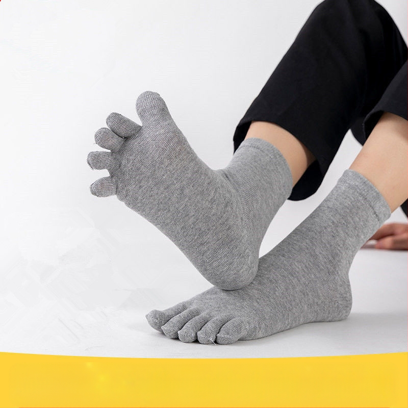 Βαμβατικές κάλτσες με πέντε δάχτυλα για γιόγκα, αναπνεύσιμες, αντιβακτηριακές, απορροφούν τον ιδρώτα, αποσμητικές, unisex, για τέσσερις εποχές