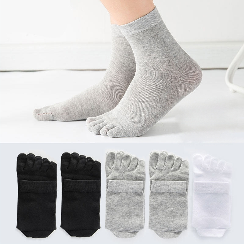 Βαμβατικές κάλτσες με πέντε δάχτυλα για γιόγκα, αναπνεύσιμες, αντιβακτηριακές, απορροφούν τον ιδρώτα, αποσμητικές, unisex, για τέσσερις εποχές