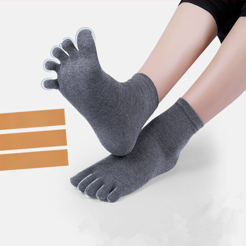 Βαμβατικές κάλτσες με πέντε δάχτυλα για γιόγκα, αναπνεύσιμες, αντιβακτηριακές, απορροφούν τον ιδρώτα, αποσμητικές, unisex, για τέσσερις εποχές