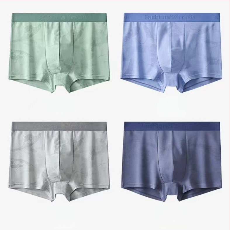 Muške antibakterijske bokserice od pamuka, prozračne, srednji pojas, pleteni materijal
