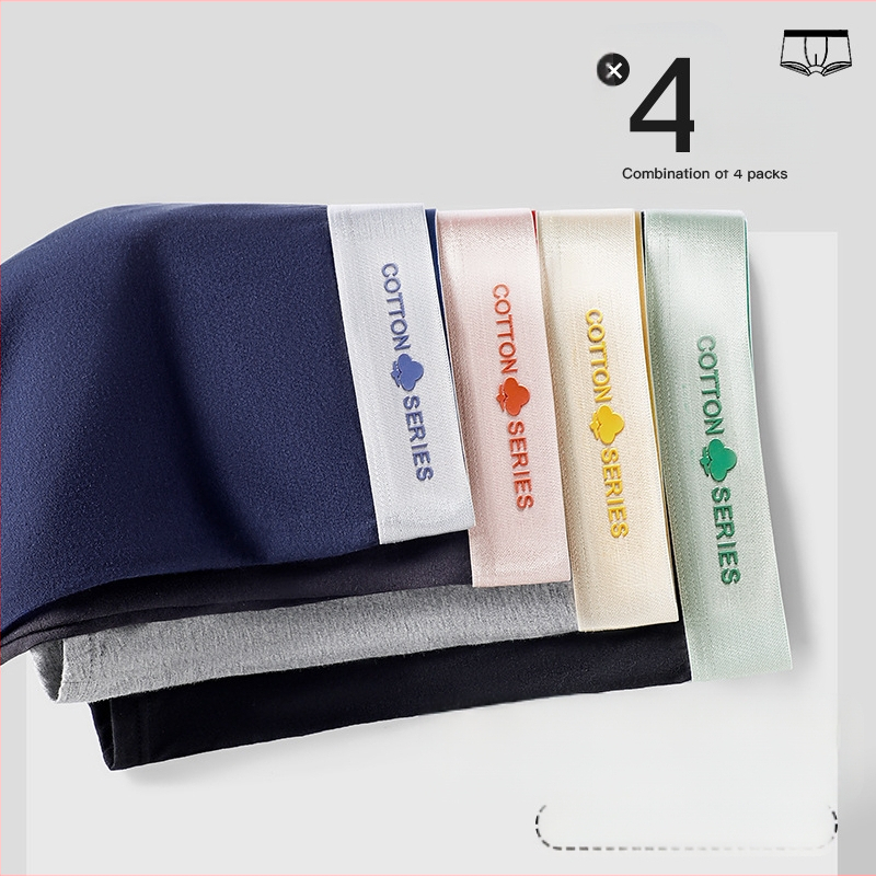 Muške antibakterijske bokserice od pamuka, prozračne, srednji pojas, pleteni materijal