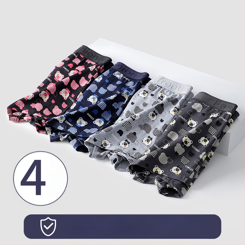 Muške antibakterijske bokserice od pamuka, prozračne, srednji pojas, pleteni materijal