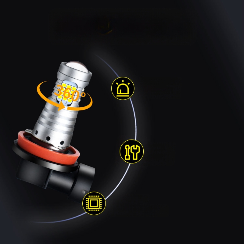 LED φανάρι ομίχλης αυτοκινήτου H8/H11 1156/1157 T15, 12-24V, 3000LM, 6000K, Αλουμινίου κράμα