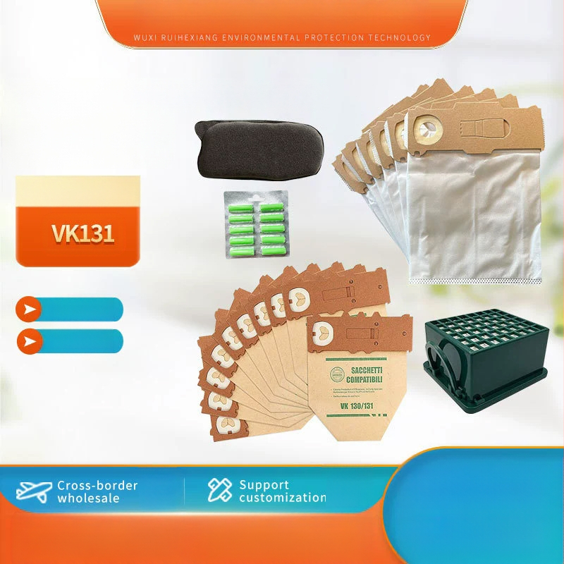 VK130 VK131 porzsákkészlet robotporszívóhoz – Kompatibil VK130 VK131, Otthoni használat, Lefedettség 101–150 m², Kiegészítők