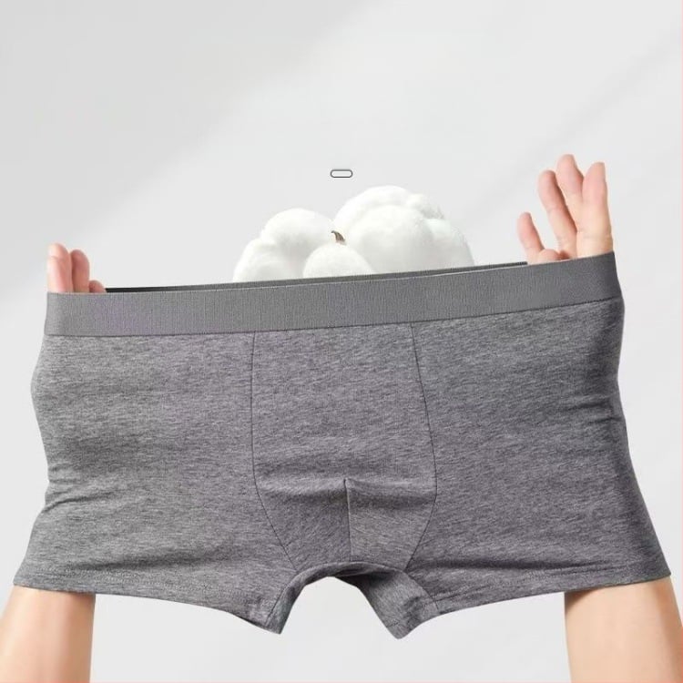 Vīriešu kokvilnas bokseršorti, antibakteriāli, elpojoši, vidējā josta, 95-100% kokvilna