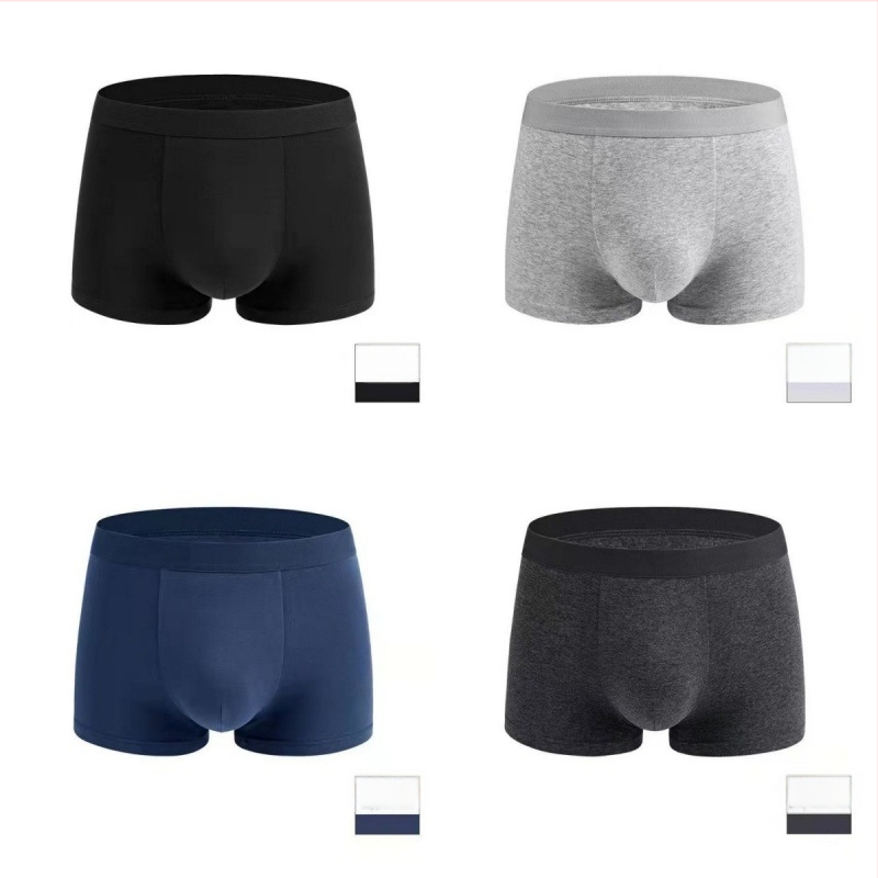 Vīriešu kokvilnas bokseršorti, antibakteriāli, elpojoši, vidējā josta, 95-100% kokvilna