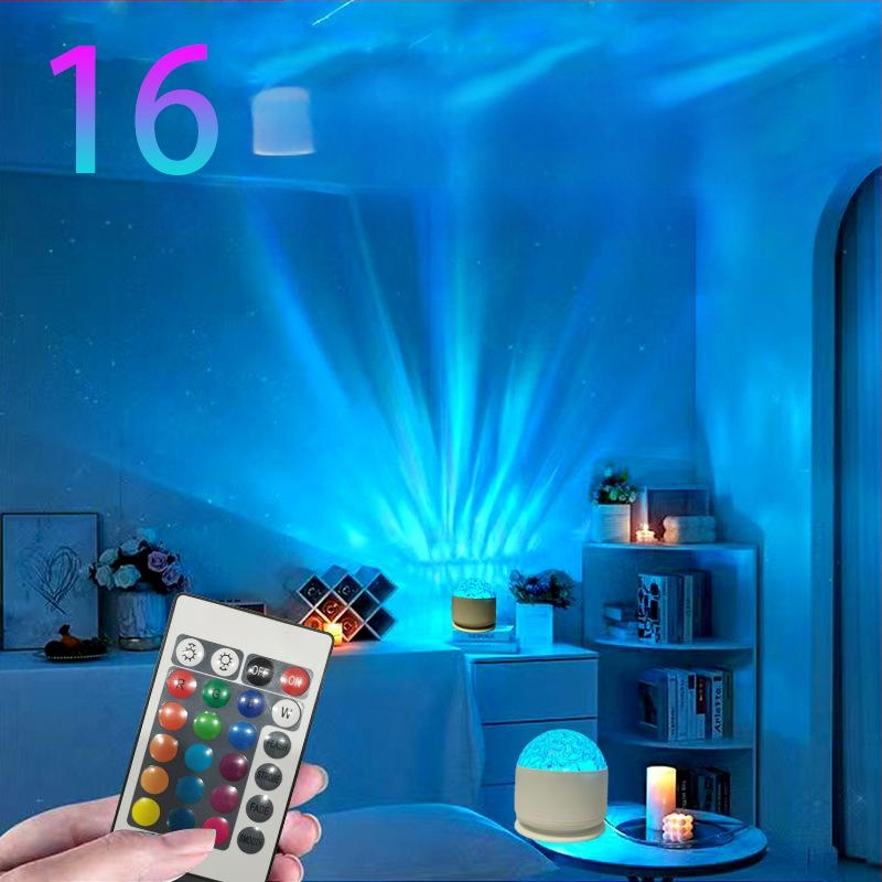 Žvaigždėtos nakties projekcinė lemputė su dinaminėmis šiaurės pašvaisėmis – vandens rašto atmosferinė lemputė poroms, sieninis montavimas, AC maitinimas