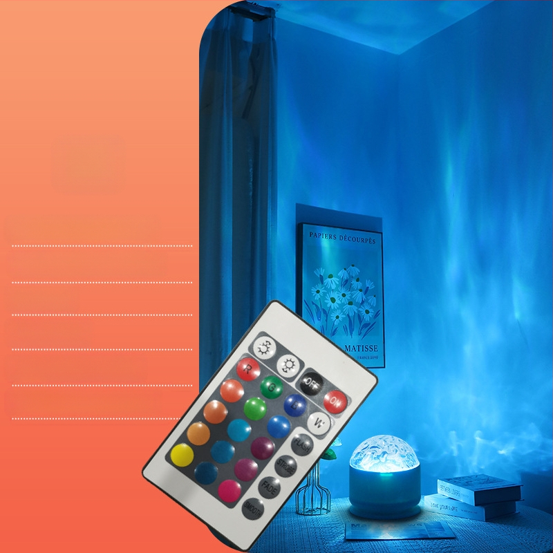 Žvaigždėtos nakties projekcinė lemputė su dinaminėmis šiaurės pašvaisėmis – vandens rašto atmosferinė lemputė poroms, sieninis montavimas, AC maitinimas