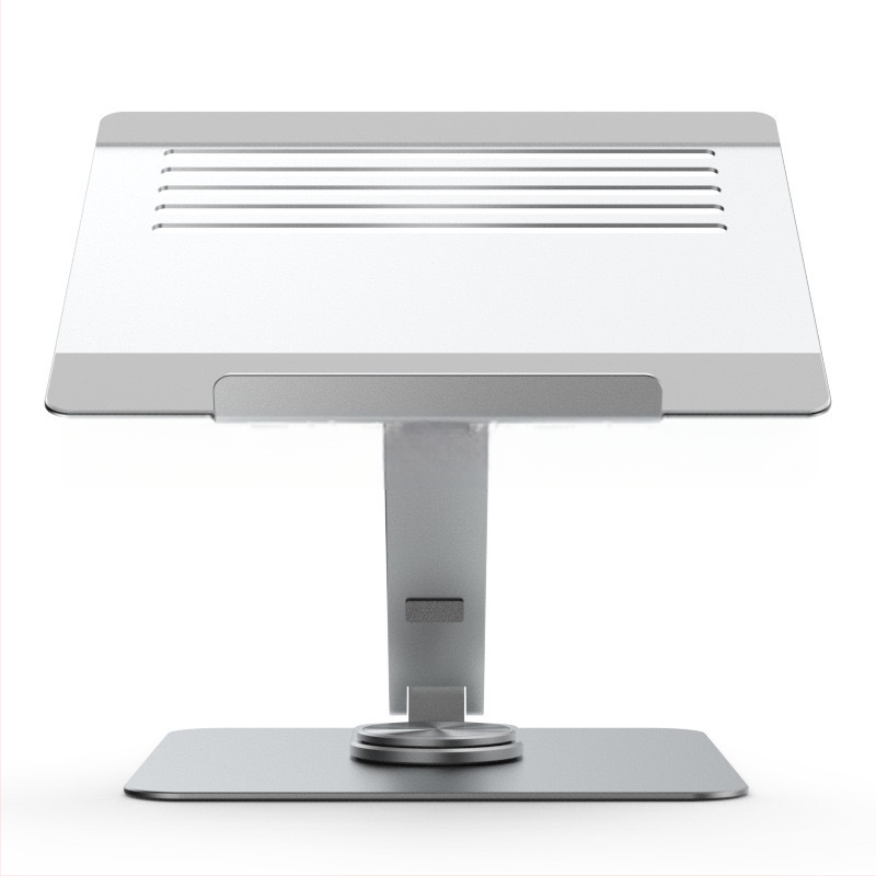 Portatīvā datora statīvs no alumīnija sakausējuma ar silikonu, saliekams, pacēlāja tips, universāls, modelis HG, dzesēšanas sistēma