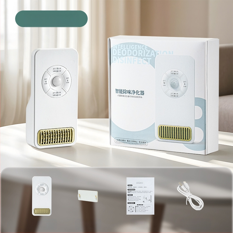 Ozonizēts gaisa attīrītājs mājas lietošanai ar dezodorizāciju un dezinfekciju – USB barošanās avots, sienas montāža, piemērots 21–30 m², troksnis < 36 dB