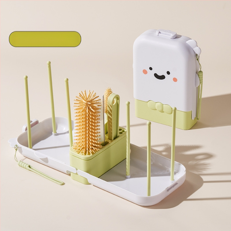 Portatīvs pudelīšu suka komplekts – bērnu pudelīšu tīrīšanas komplekts ar sūkšanas cauruli un daudzfunkcionālo krūzīšu suku | Preces kods: p8xcDJKx • Iepakojums: krāsaina kaste • Ārējā eksporta ekskluzivitāte • Noliktavā