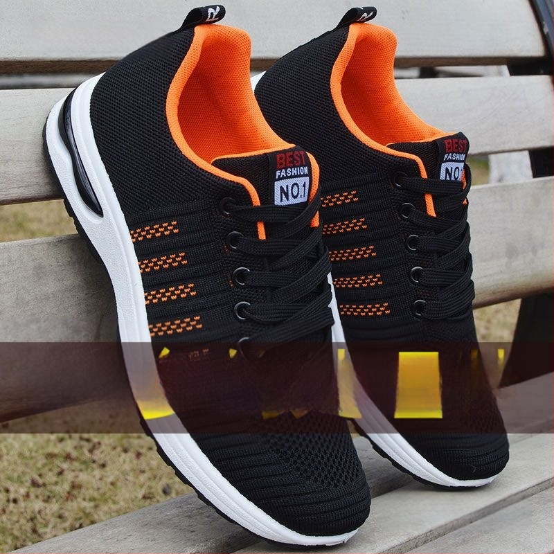 Muške tenisice za hodanje s prozračnim gornjim dijelom od mreže, mekana uloška, anti-miris, prednje vezivanje, za sve sezone, svakodnevni stil