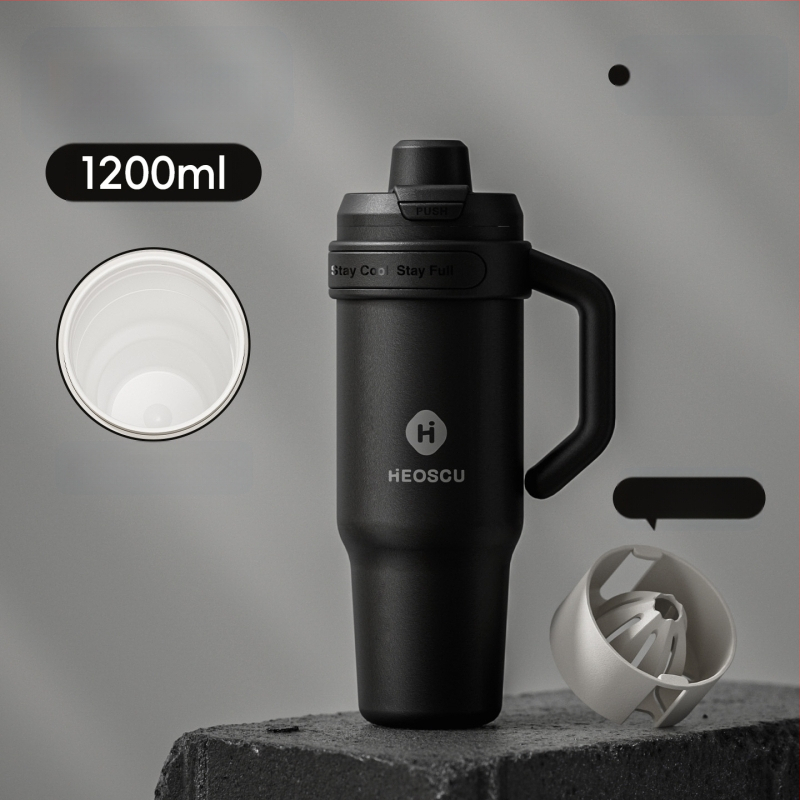 Universāla dzērienu krūze ar salmiņu, tējas sietu un ledus krūzes dizainu pieaugušajiem