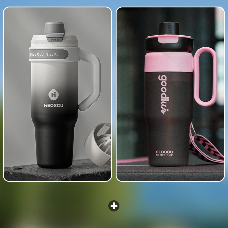 Universāla dzērienu krūze ar salmiņu, tējas sietu un ledus krūzes dizainu pieaugušajiem