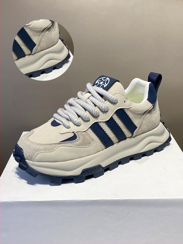 Unisex kasdieniai tinkliniai sportbačiai su mišriomis medžiagomis, apvali nosis, raišteliai, plokščias gumos putų padas