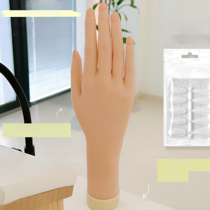 Model ruke za vježbanje nokti s mekanim savitljivim prstima — prikaz ruke za nokte, alat za umjetnost noktiju
