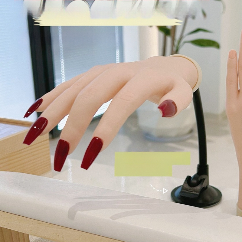 Model ruke za vježbanje nokti s mekanim savitljivim prstima — prikaz ruke za nokte, alat za umjetnost noktiju